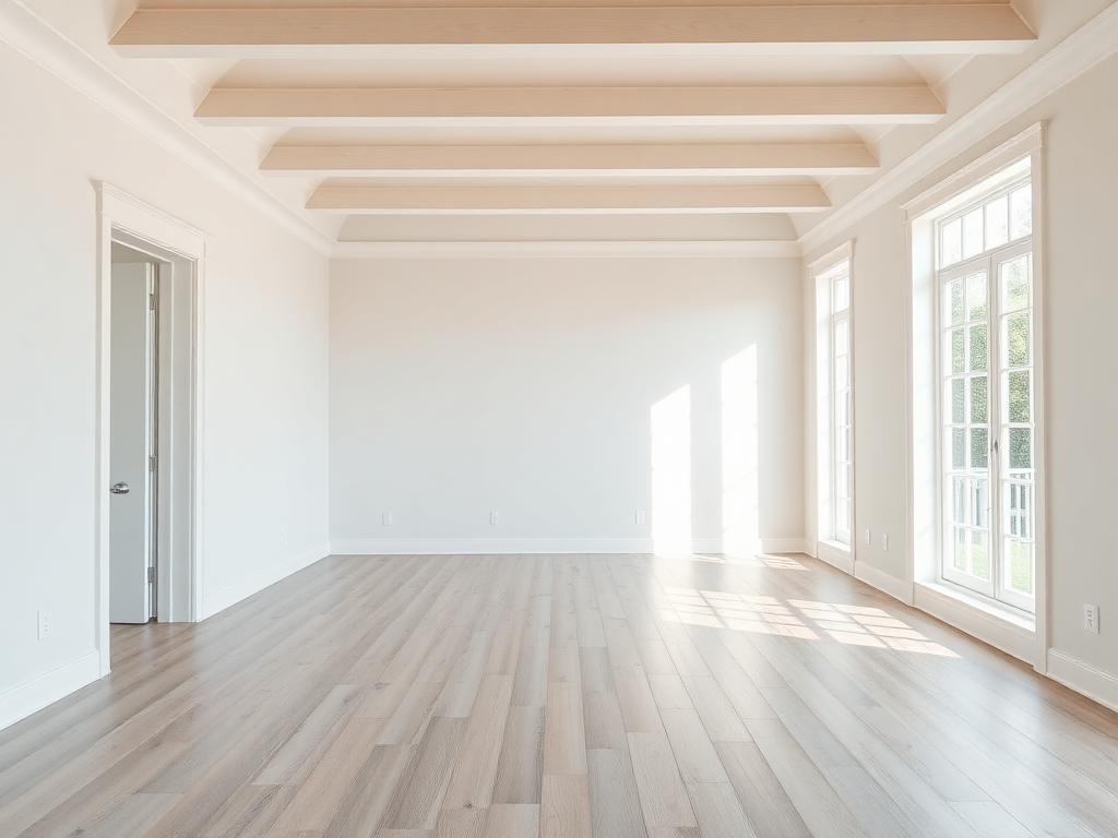 Newly built empty home interior ready for move-in